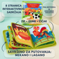 Promotivna slika za senzornu knjigu "Moja prva farma" koja prikazuje otvorene stranice s motivima životinja poput pijetla i kokoši. Na slici je istaknuto da knjiga sadrži 8 stranica interaktivnog sadržaja, elemente poput patentnog zatvarača (zip), gumba i čička za razvoj fine motorike, te da je zbog svoje mekoće i male težine savršena za putovanja.